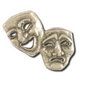 Theater (Comedy / Tragedy) Masks Lapel Pin